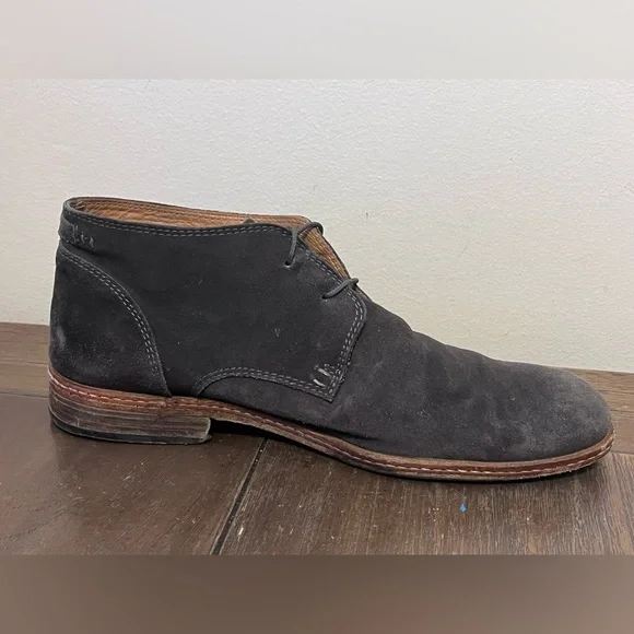 John Varvatos Monaco Chukka Grey Suede Boots Men’s size 9 - Picture 3 of 12